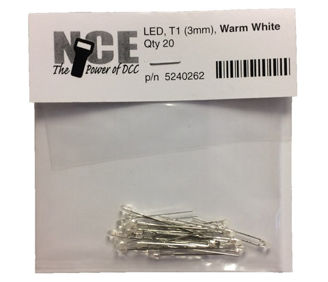 NCE - 524-262 - LED 3mm Warm White - 20pc