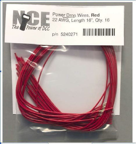 524-271 - Power Dropper Wire - Red - 40cm (16pc)