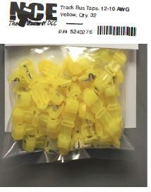 NCE - 524-276 - Track Bus Wire Taps - Yellow - 32pc