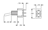 524-303 - SPST Toggle Switch on/on - 6pc