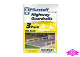 541-0012 - Highway Guardrails - 3pc (HO Scale)