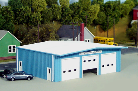 541-0019 - Fire Station Kit (HO Scale)