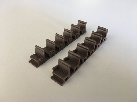541-4100 - Coach Seats - Brown (HO Scale)