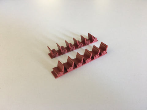 541-4102 - Coach Seats - Red (HO Scale)
