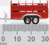 553-NFARM004 - Livestock Trailer - Red (N Scale)