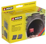 Noch 58030 - Interior Tunnel Walls - Straight 2pc (10cm) (HO Scale)