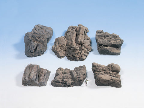Ho Scale Rocks Noch 58452 - Rock Pieces - Sandstone 6pc (HO Scale) – Australian Modeller