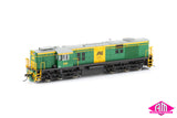 600 Class locomotive 605 AN Green & Yellow - Grey Roof (600-8) HO Scale