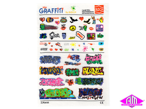 6035 - Rub On Graffiti Decal Set