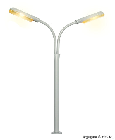 Viessmann - 6096 - Whip Street Light - Double - 2 LEDs Yellow (HO Scale)