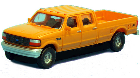 618-N36L65702 - 1992 Ford F-250 Series Super Duty 4x4 Crew Cab Pickup Set - Yellow(N Scale)