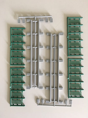 628-0124 - Wrought Iron Railings - 50′ Railing (HO Scale)