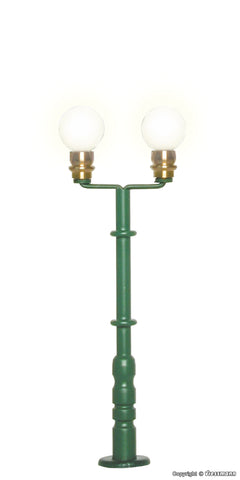 Viessmann - 6305 - Bowl Lamp - Double - Green (HO Scale)