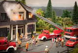 Noch - 66507 - Burning Brothel with Micro-Sound and Light Effects - Limited Edition (HO Scale)