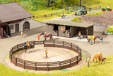 Noch 66717 - Micro-Motion Riding Arena with Horseboxes (HO Scale)