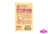 KD-711 - #711 3/4 Size Old Time Coupler - Black 2pr (HO Scale)