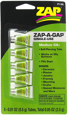 Zap-A-Gap CA+ 5x 0.5g Tubes Medium