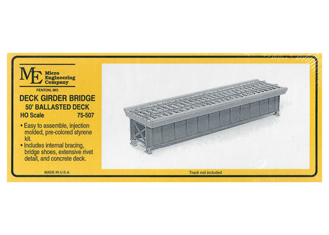 Micro Engineering - 75-507 - Deck Girder Bridge - 50' Ballasted Deck (HO Scale)