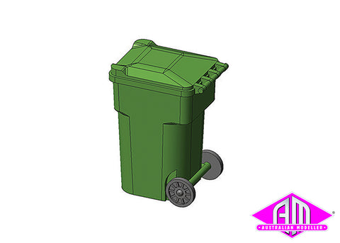HI-8006 - Wheelie Bins - Green (HO Scale)