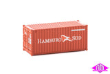 949-8058 - 20' Container Fully Corrugated - Hamburg Süd (HO Scale)