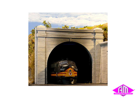 8330 - Double Track Tunnel Portal - Concrete (HO Scale)