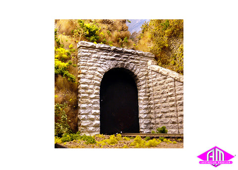 8340 - Single Track Tunnel Portal - Cut Stone (HO Scale)