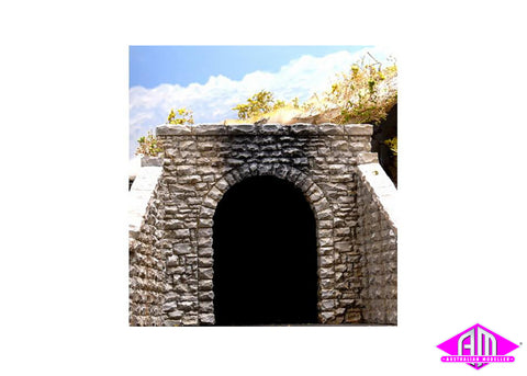 8360 - Single Track Tunnel Portal - Random Stone (HO Scale)