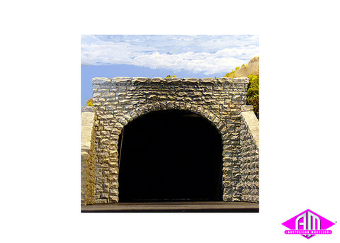 8370 - Double Track Tunnel Portal - Random Stone (HO Scale)