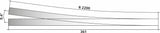 85326 - Right Hand Point - Code 83 - R 2200 - 7/9.4 Deg - EW5 - 1:6 (HO Scale)