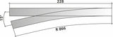 85343 - Right Hand Point - Code 83 - R 866mm - 11/15 Deg - EW1 (HO Scale)