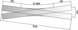 85390 - Double Slip - Code 83 - R 484mm - 15 Deg (HO Scale)
