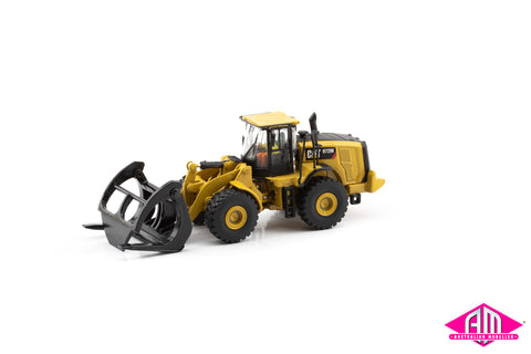 Cat 972M Wheel Loader With Log Forks (HO Scale)