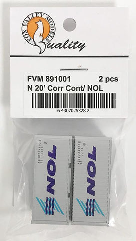 282-FVM891001 - 20’ Corrugated Container - NOL 2pc (N Scale)