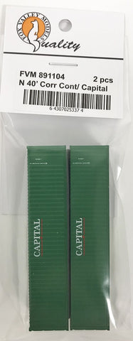 282-FVM891104 - 40’ Corrugated Container - Capital 2pc (N Scale)