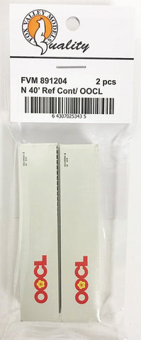 282-FVM891204 - 40’ Reefer Container - OOCL 2pc (N Scale)