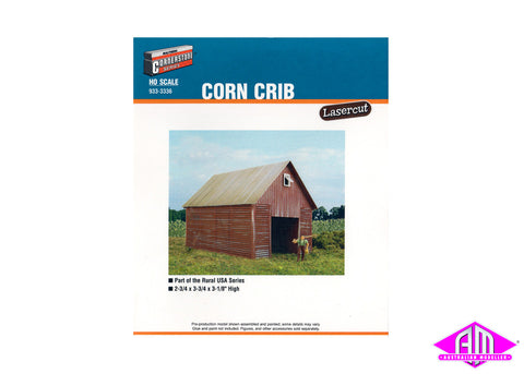 933-3336 - Corn Crib Lasercut Wood Kit (HO Scale) (Discontinued)