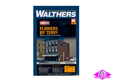 Walthers Cornerstone 933-3473 – Blumengeschäft 'Flowers By Terry' – HO Maßstab – 3-stöckiges Ziegelgebäude – Modellbausatz Walthers Cornerstone 933-3473 – Blumengeschäft 'Flowers By Terry' – HO Maßstab – 3-stöckiges Ziegelgebäude – Modellbausatz