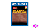933-3522 - Brick Sheets Light Red (HO Scale)