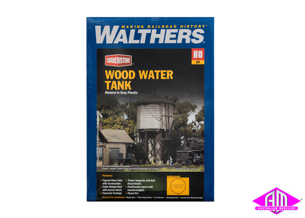 9333531 Wood Water Tank Kit (HO Scale) Australian Modeller