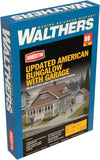 933-3791 - Updated American Bungalow with Single-Car Garage Kit (HO Scale)