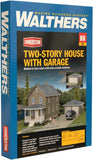 933-3792 - Two-Story House with Garage Kit (HO Scale)