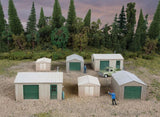 933-4123 - Metal Yard Shed Kit - 3 Styles, 2 of Each (HO Scale)