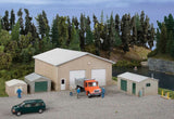 933-4125 - Pole Barn and Sheds Kit (HO Scale)