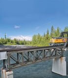 933-4520 - Single Track Pratt Deck Truss Railroad Bridge Kit (HO Scale)