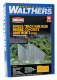 933-4551 - Single-Track Railroad Bridge Concrete Abutments Kit - 2pc (HO Scale)