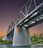 933-4552 - Double Track Railroad Bridge Concrete Piers 2pc (HO Scale)