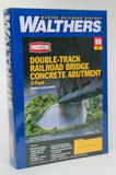 933-4553 - Double-Track Railroad Bridge - Concrete Abutment Kit - 2pc (HO Scale)