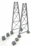 933-4555 - Steel Railroad Bridge Tower Bent Kit - 2 Pack (HO Scale)
