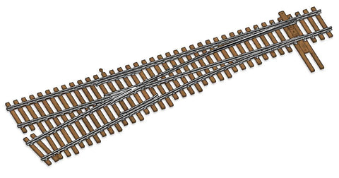 948-10013 - Number 4 Turnout - Left Hand - Nickel Silver - DCC Friendly (Code 100) (HO Scale)