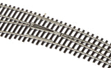 948-83061 - Code 83 - Nickel Silver DCC-Friendly Curved Turnout - 20 and 24" Radii - Left Hand (HO Scale)